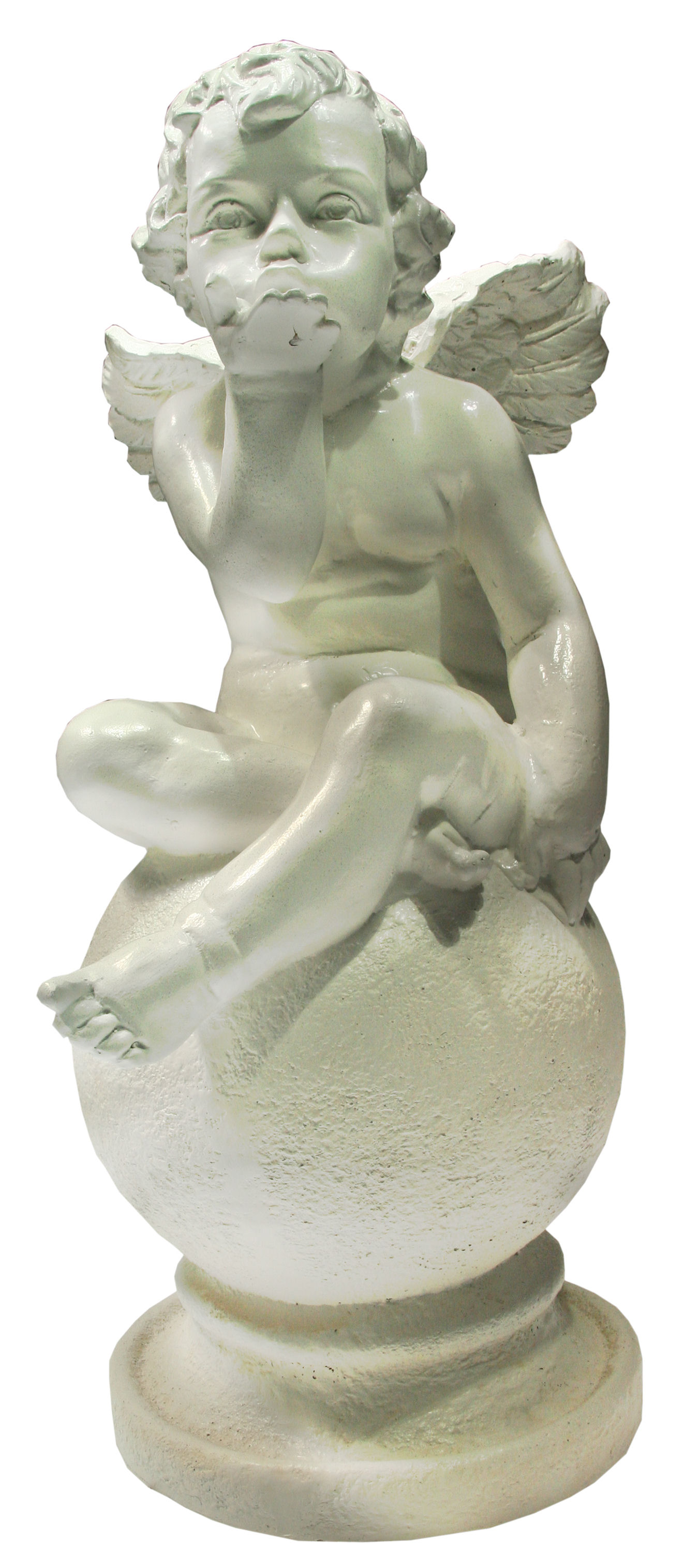 Putte Amore , Engel auf Kugel, GfK, 63  x 40cm